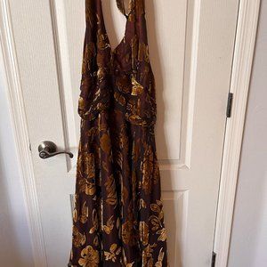 Gold Halter Dress